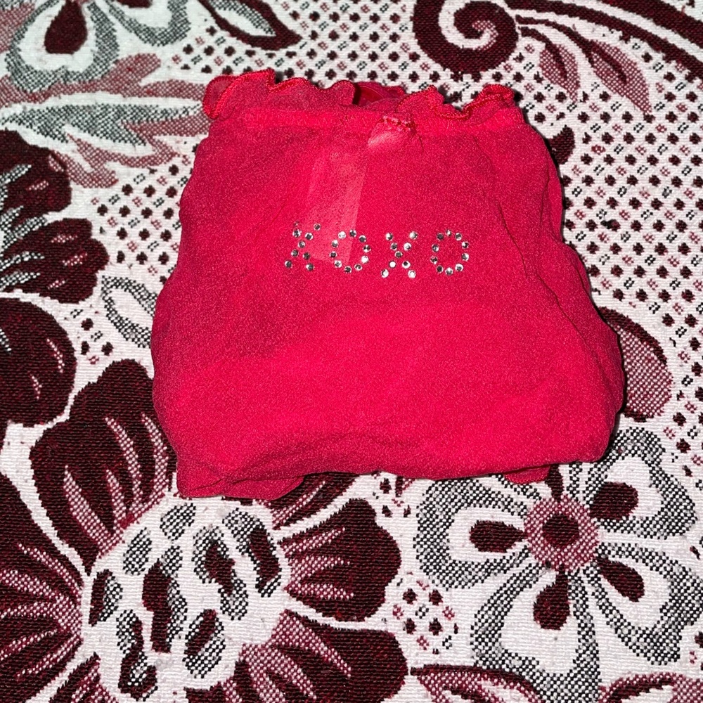 Victoria’s Secret vintage  Victoria’s Secret silk size medium red ruffle panties